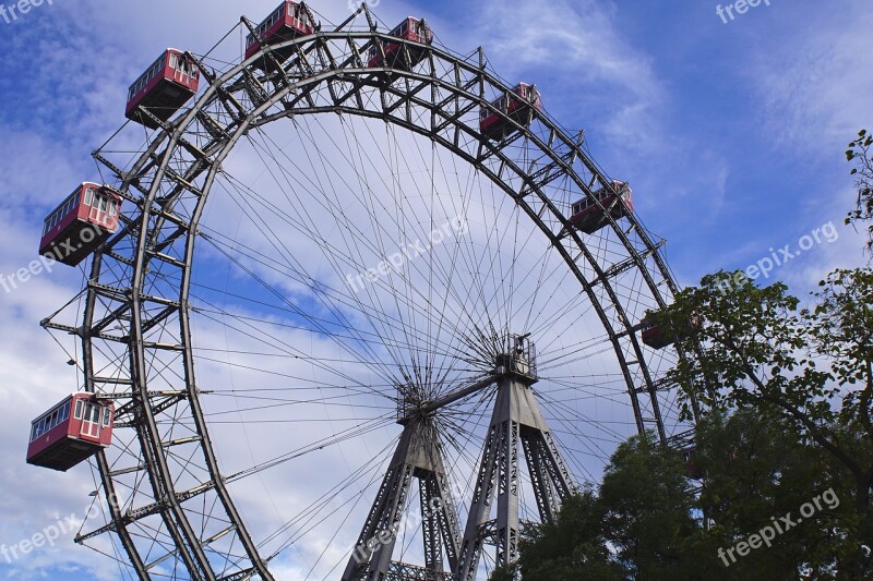 Vienna Ferris Wheel Prater Fair Amusement Park