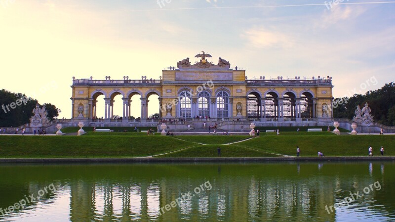 Schönbrunn Palace Vienna Gloriette Water Fountain