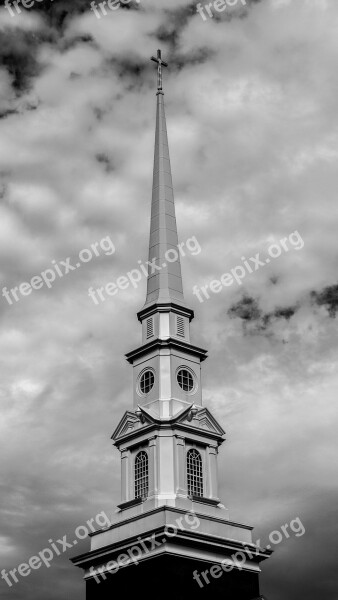 Church Cross Crucifix Heaven Clouds