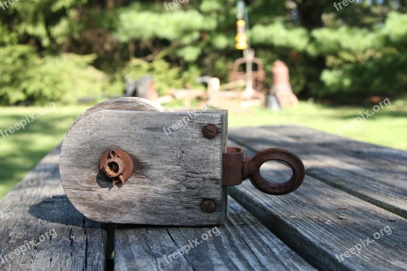 Wood Wooden Pulley Wooden Table Table Wooden