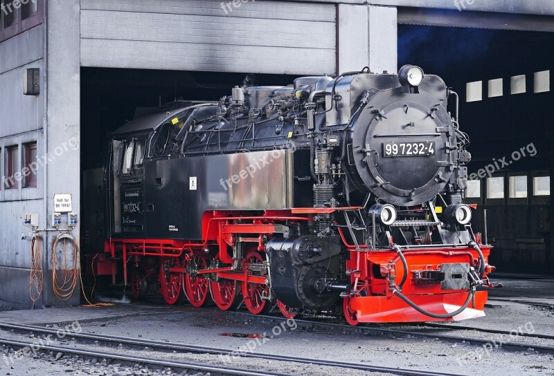 Steam Locomotive Locomotive Shed Wernigerode Harz Narrow Gauge Railways Hsb