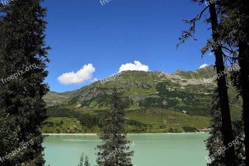 Tyrol Panorama Kaunertal Lake Mountain Range