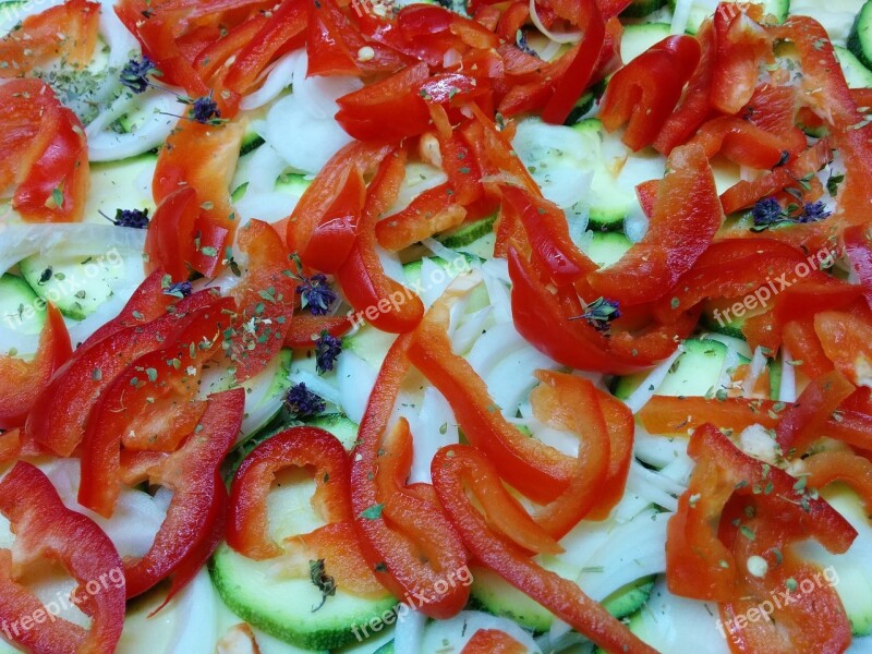 Pizza Vegetale Zucchini Peppers Vegan