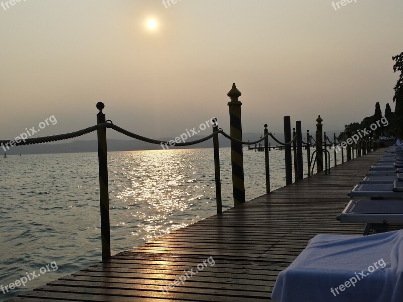 Lake Sunset Lake Garda Sirmione Sunsets