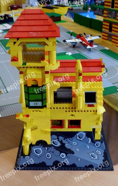 Lego Blocks Lego Build Colorful Yellow Assembled House