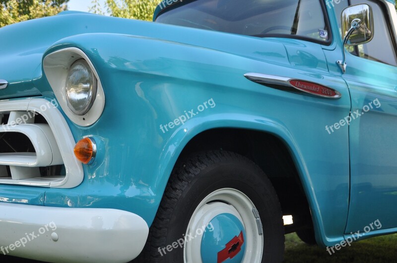 Oldtimer Chevrolet Blue Auto Vehicle