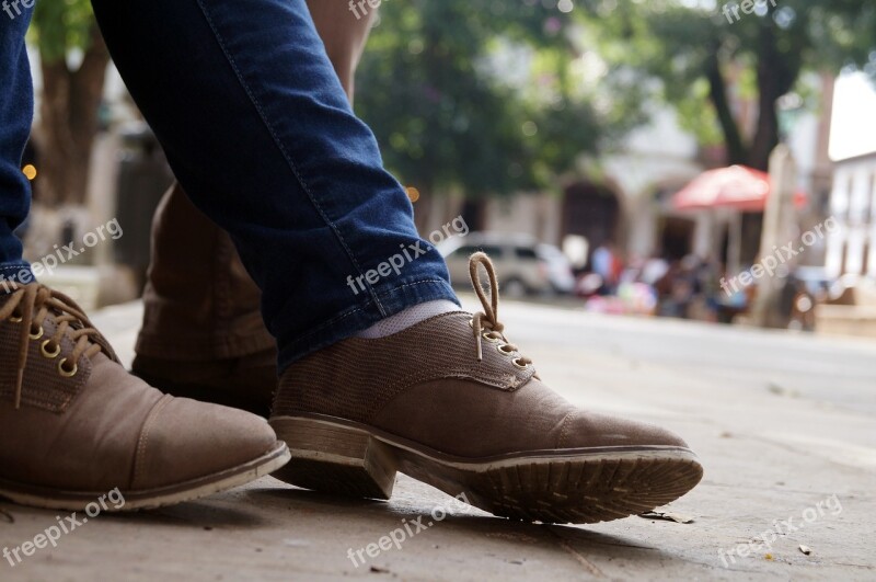 Shoes Jeans Street Place Floor