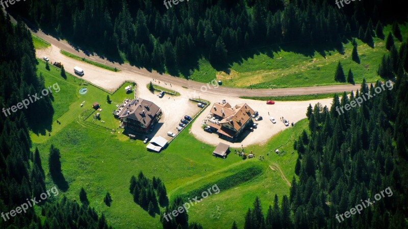 Panorama Mountain Landscape Sass Pordoi Val Di Fassa Trentino Alto Adige