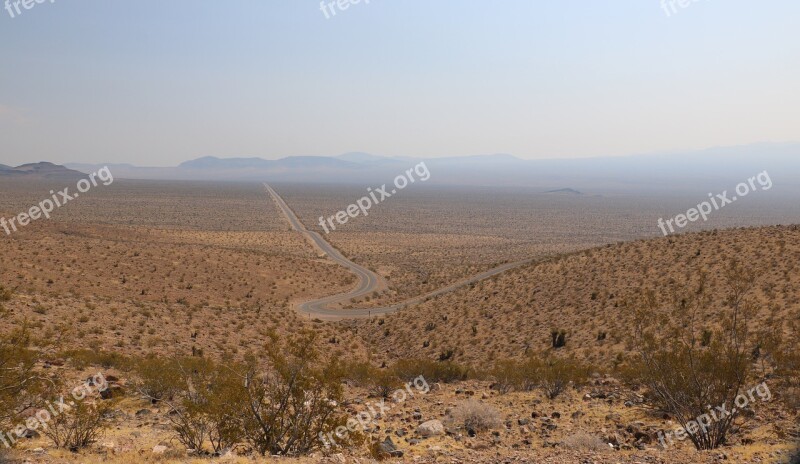 Desert Road Nevada Old Spanish Trail Landscape