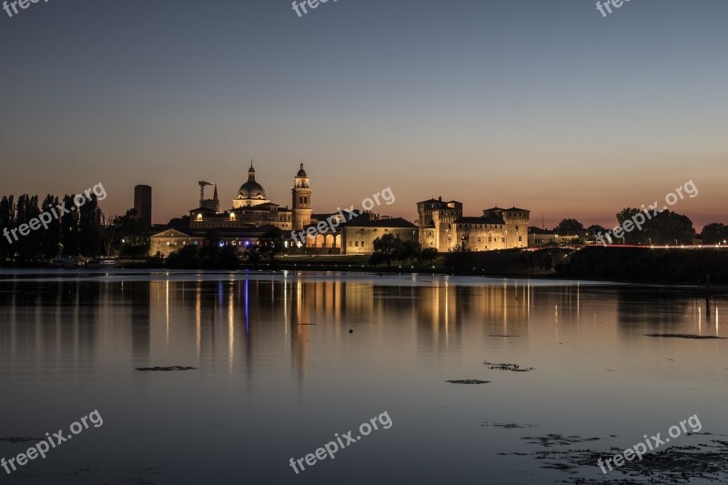 Mantova Night Sunset Lakes City