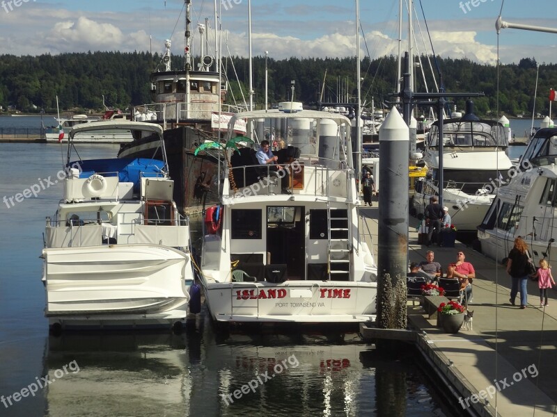 Bremerton Harborside Washington State Water Front Boats Dock