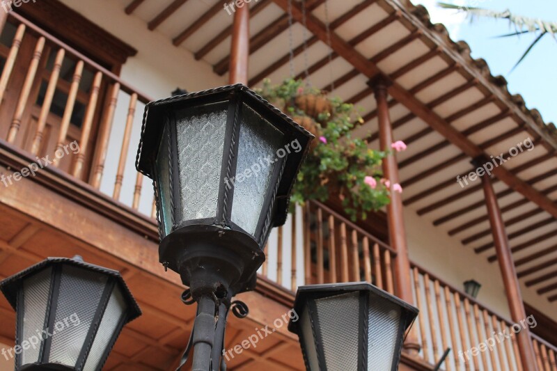 Lantern Balcony Facade Residential Old Building