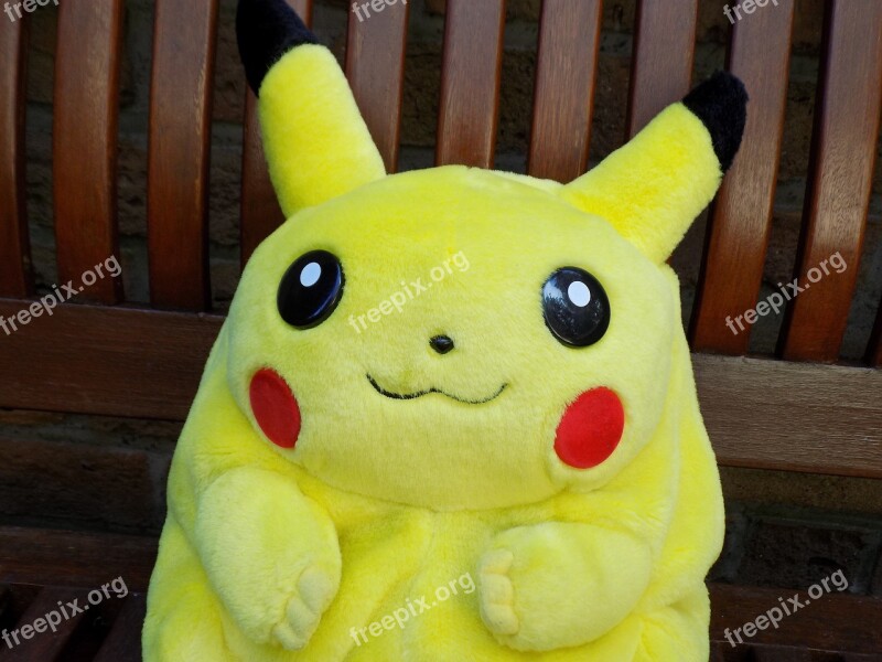 Pikachu Pokemon Fictitious Yellow Teddy Bear