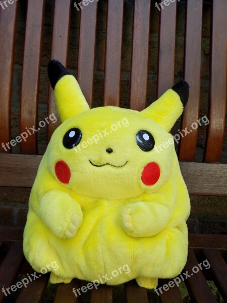 Pikachu Pokemon Fictitious Yellow Teddy Bear