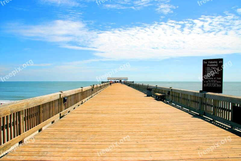 Fishing Pier Fishermen People Pier Landscape