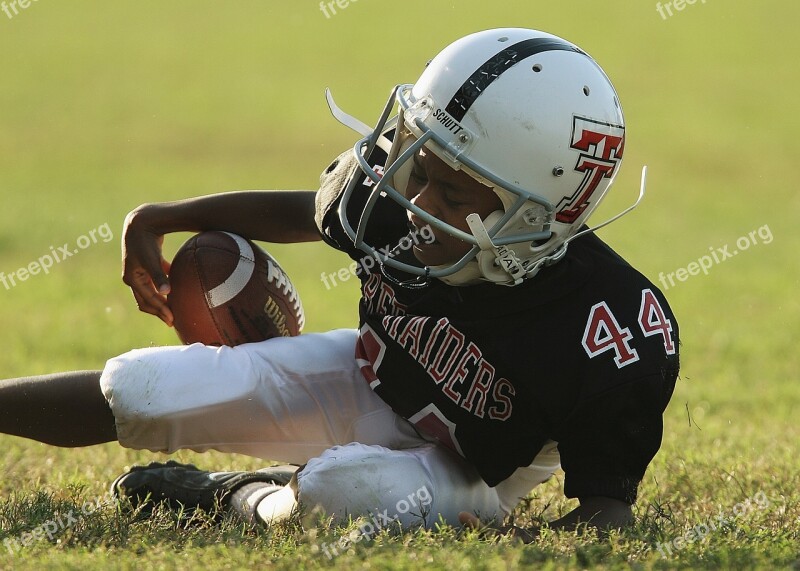 Football Youth League Fallen Player Ball