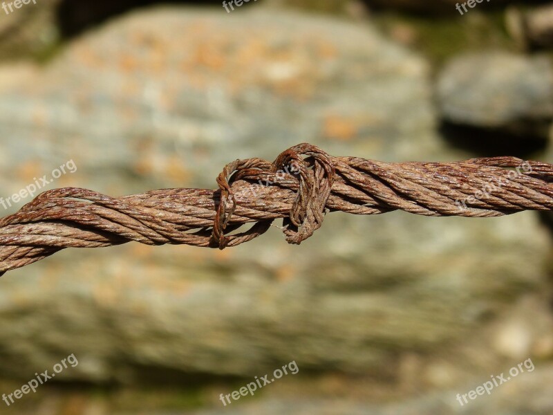 Steel Cable Knot Rusty Free Photos