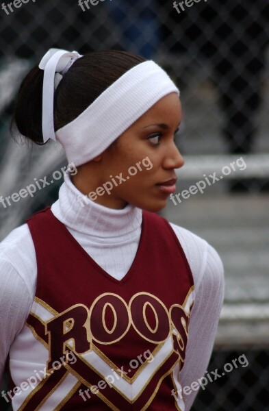 Cheerleader Female Football Game Sports Fan Supporter