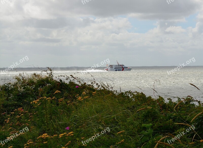 Ferry Catamaran Passenger Ferry Borkum North Sea