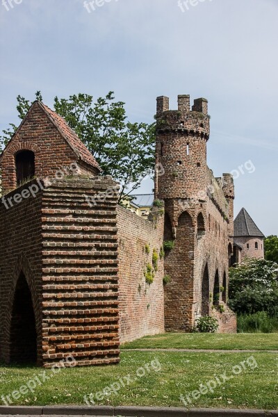 City Wall Landscape Zutphen Netherlands Architecture