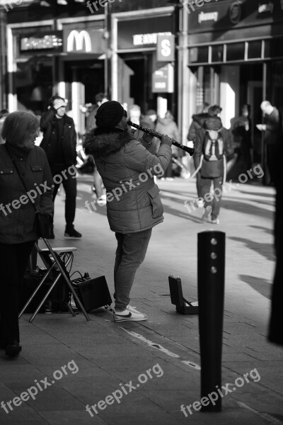 Musician Street Performance Urban Person