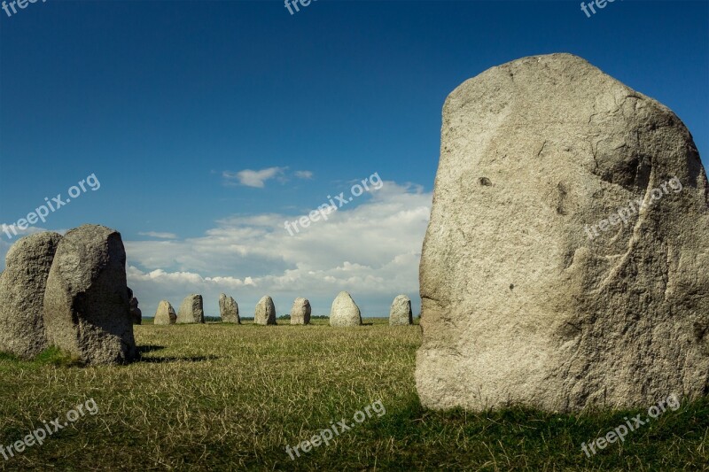 Stonehenge Stones Sweden Lan Stone Ship