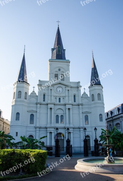 Saint Louis Cathedral Church Cathedral Usa America