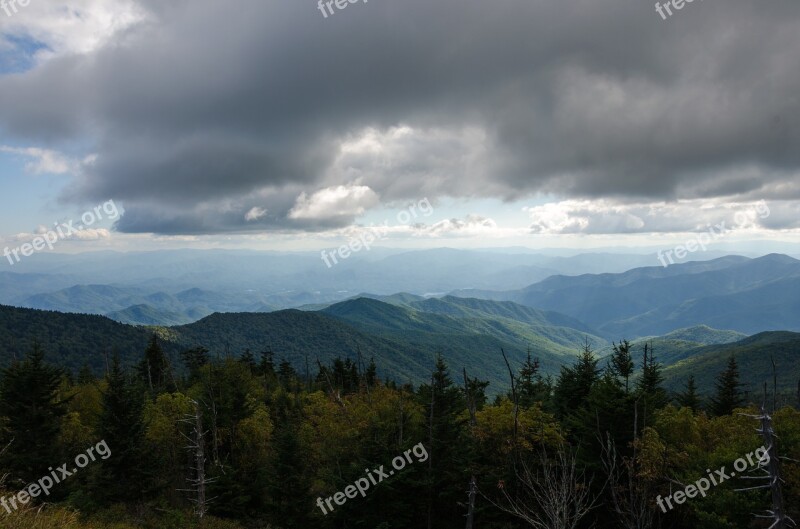 Usa America Nature National Park Clingmans Dome