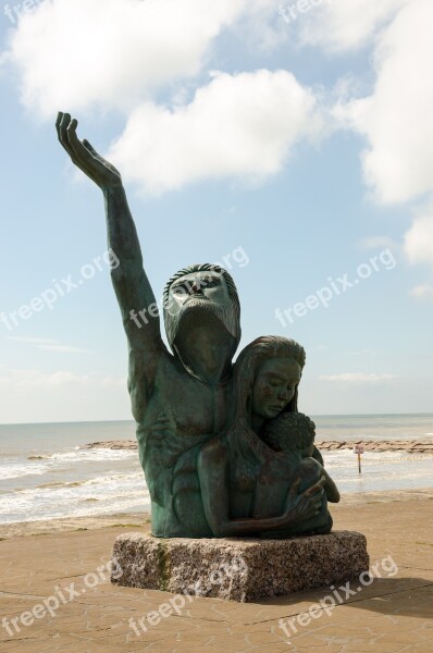 Usa Texas America Statue Hurricane