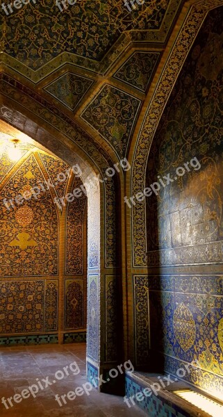 Iran Isfahan Mosque Historical Place Persian Art