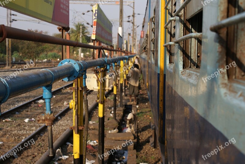 Railways Train Tracks Rail Yard Free Photos