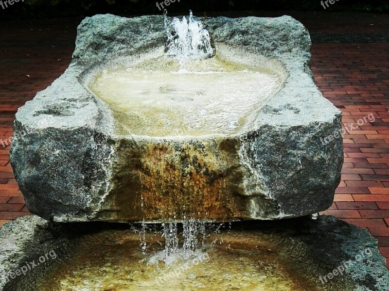 Fountain Water Decorative Fountains Stone Nature