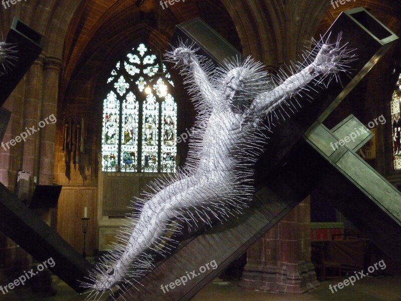 Chester Cathedral Cheshire Sculpture Cross