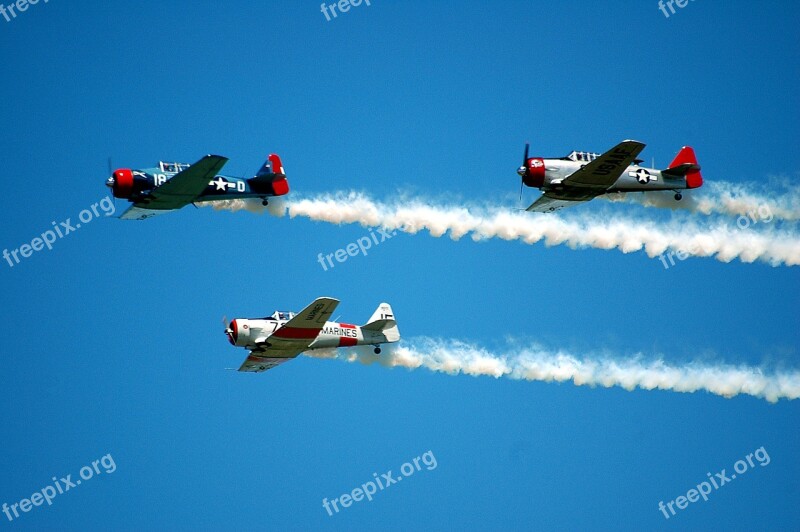 Air Show Aircraft Stunt Planes Show Sky