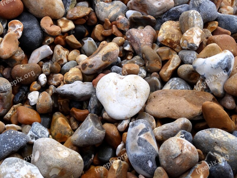 Stones Bank Sea Beach Pebbles