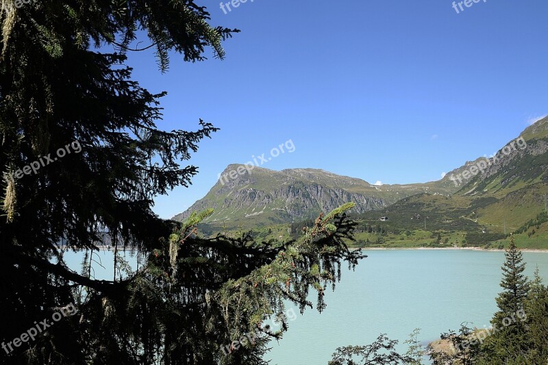 Mountain Panorama Tyrol Lake Trees View