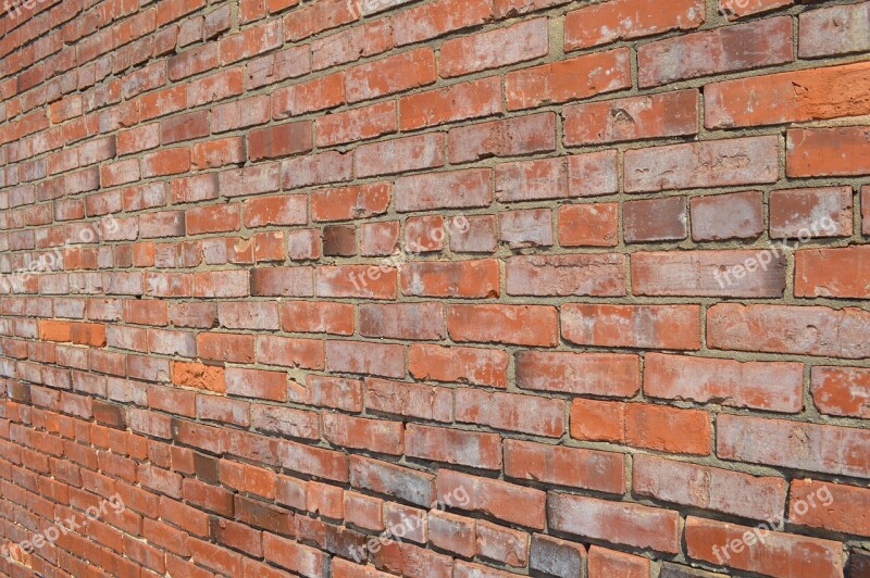 Brick Wall Pattern Orange Red