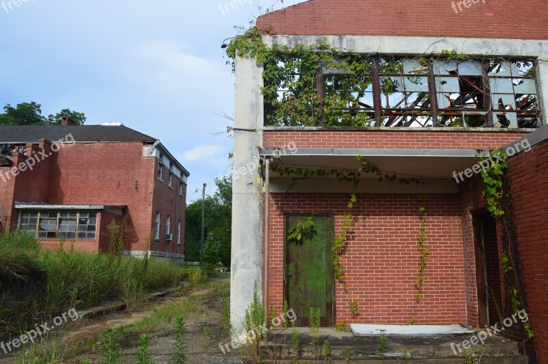 School Abandoned Building Old Architecture