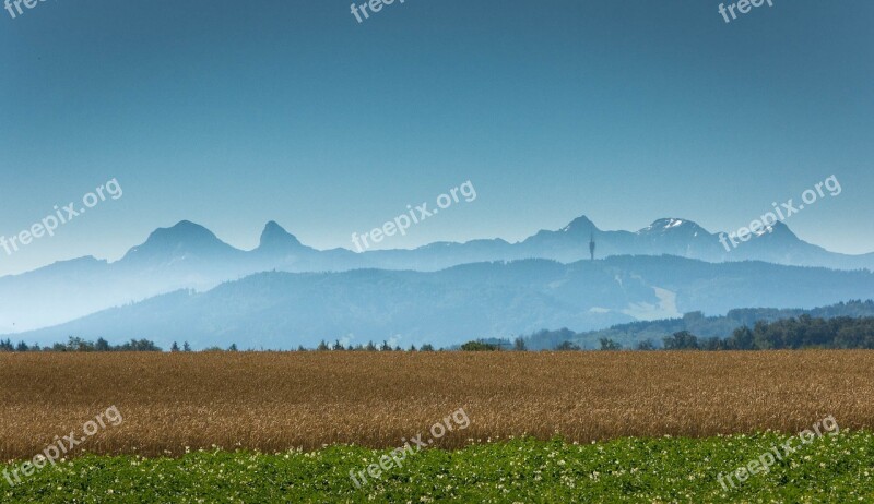 Mannens Plain Switzerland Mountains Landscape Nature