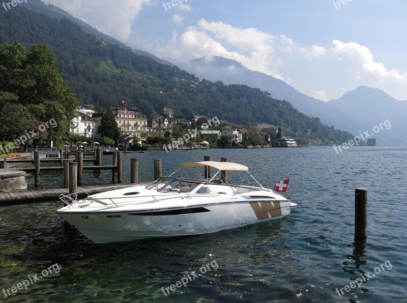 Boat Lake Luxury Lake Lucerne Region Water