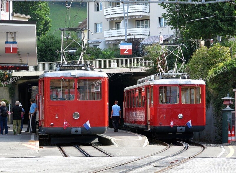 Train Rigi Mountain Transport Historically