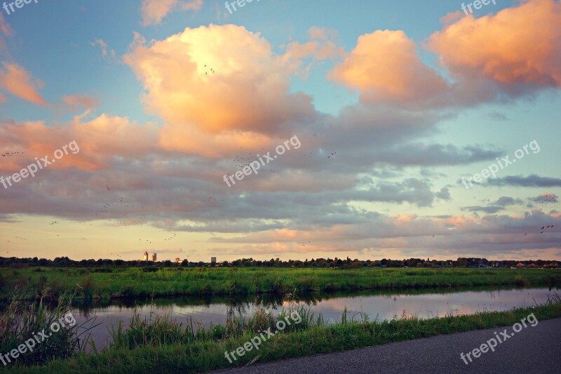 Sunset Sky Evening Dusk Evening Sky