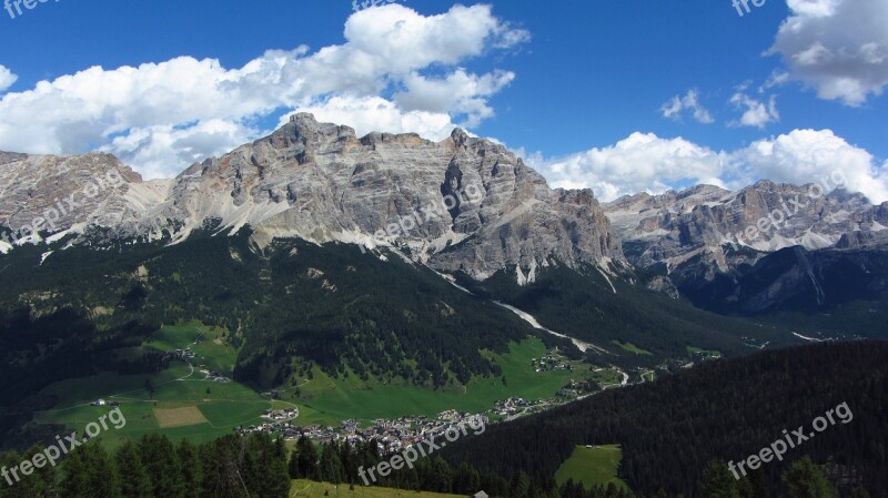 Alta Badia Dolomites Alps Badia Landscape