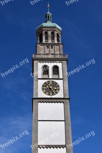 Town Hall Tower Augsburg Tower Clock Clock Tower