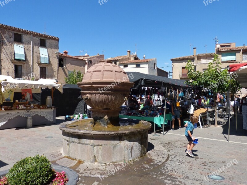 Plaza Market Prades Catalunya Free Photos