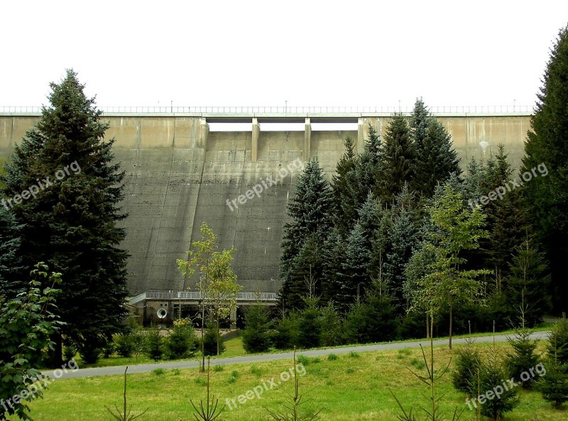 Neuhausen Ore Mountains Dam Rauschenbach Drinking Water