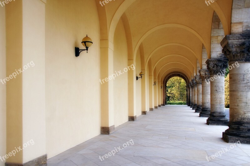 Leipzig Southern Cemetery Columnar Arcade Archway