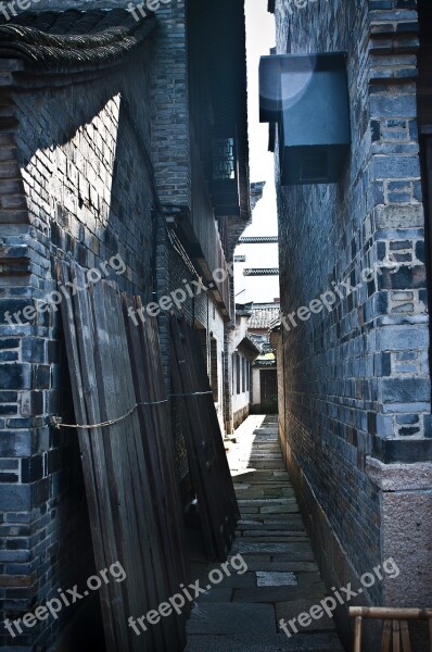 Building Alley Ancient Architecture China Wind Antiquity