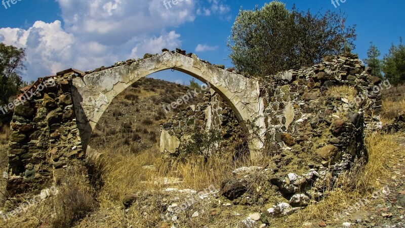 Ruins House Destroyed Ruined Old