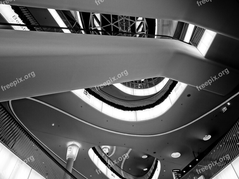 Frankfurt Myzeil Stairs Architecture Frankfurt Am Main Germany